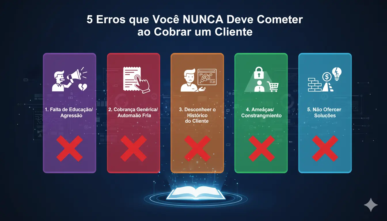 5 Erros que Você NUNCA Deve Cometer ao Cobrar um Cliente