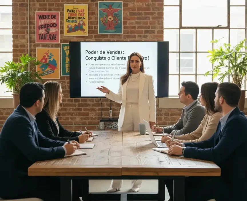 ensinando equipe de vendas