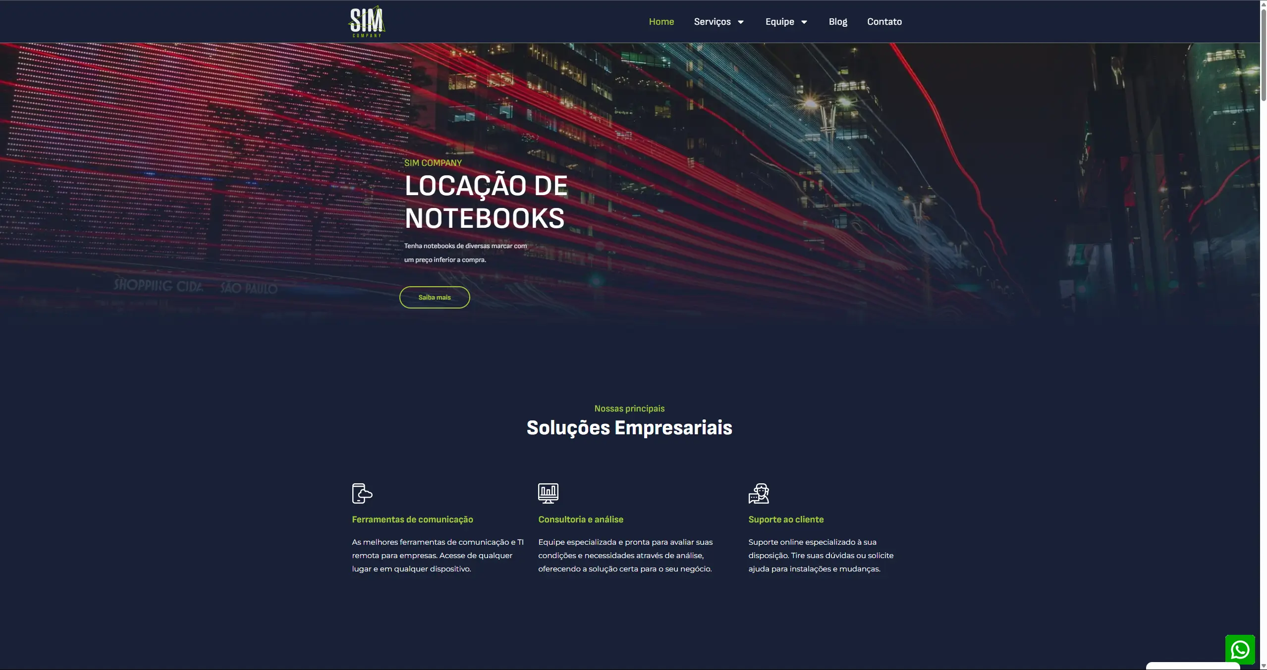 Criação de site para empresa de comunicação