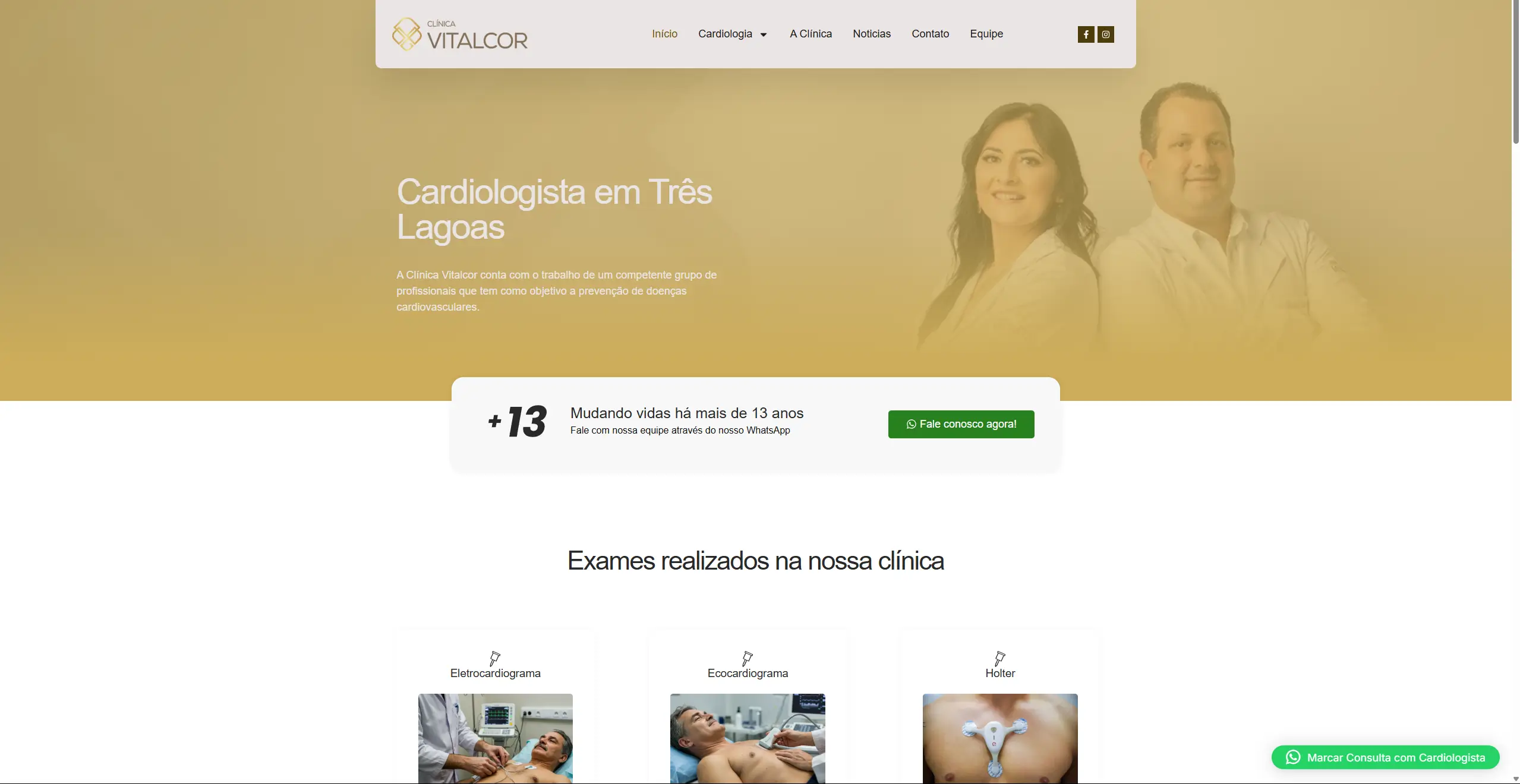 Clínica cardiologista em Três Lagoas
